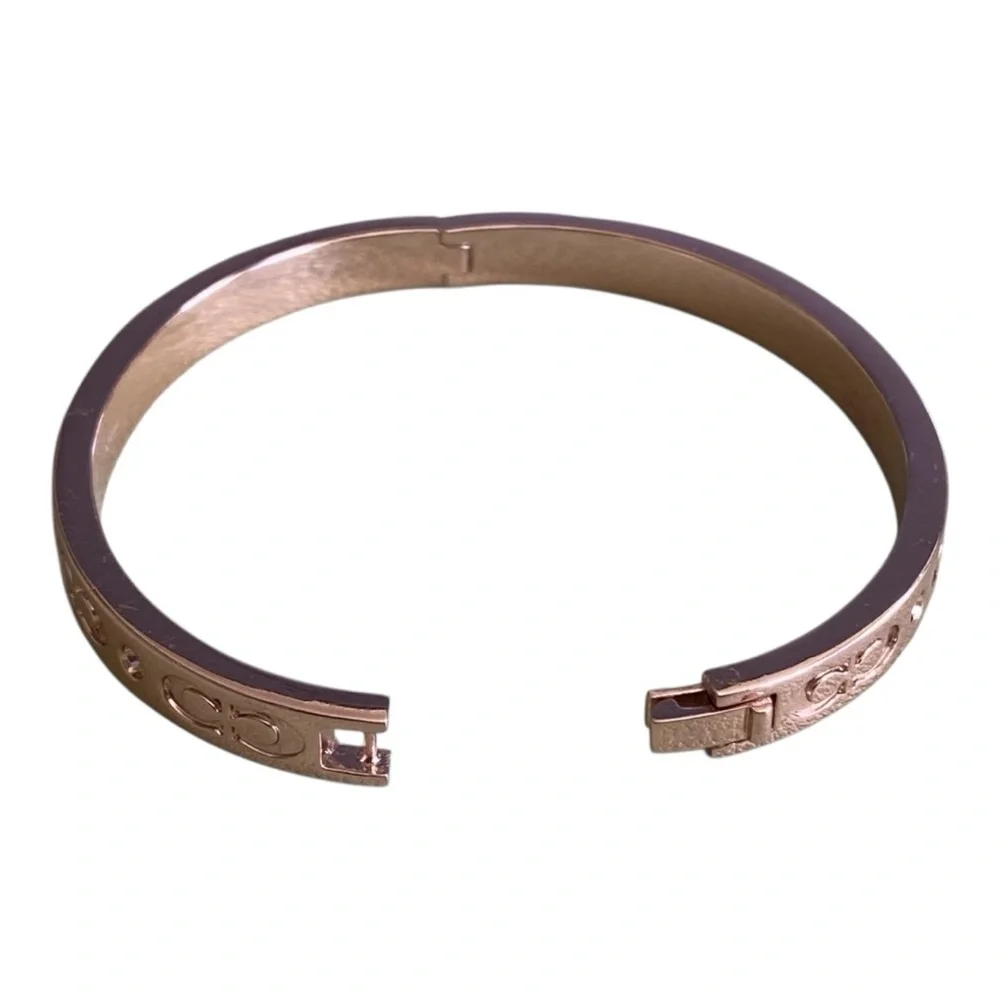 Coach Gold Bracelet with Embossed Logo - Picture 6 of 6